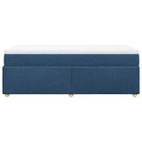 Box Spring Bed with Mattress Blue 90x200 cm Fabric 3285351