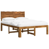 Double Bed Frame with Headboard ROSTOCK Natural 150 x 200 cm 3405417