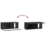 Wall-Mounted TV Cabinet Black 78.5 x 31 x 30 cm Engineered Wood 898036