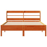 Bed Frame without Mattress Wax Brown 140x190 cm Solid Wood Pine 3306902