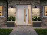 Garden Planter with LED 2 pcs Antracite 40 x 40 x 40 cm Steel 8008131