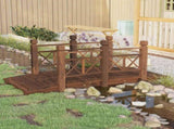 Garden Bridge with Railings 150x67x56cm Solid Wood Spruce 363360