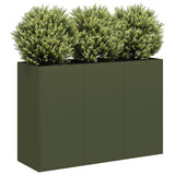 Planter Olive Green 120x40x80 cm Cold-rolled Steel 860720