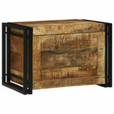 Storage Box Brown and Black 60 x 40 x 41 cm Solid Mango Wood 4016751
