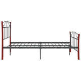 Bed Frame without Mattress Black Metal 120x200 cm 324878