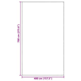 Tent Carpet Folding Manual Light Grey 700 x 400 cm Polyethylene 42000203