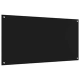 Kitchen Backsplash 2 pcs Black 120 x 60 cm Tempered Glass 3415499