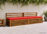 2-Piece Bench Cushions SOEST 2 pcs 100% Polyester Red 950059