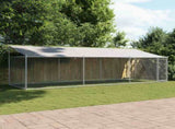 Dog Cage with Roof and Door Grey 6x2x2 m Galvanised Steel 3209569