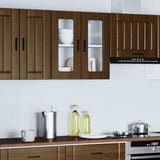 Kitchen Wall Cabinet with Glass Door Porto Brown Oak 854154