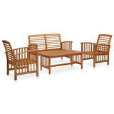 Garden Lounge Set Natural Wood Solid Acacia wood Standard Durable 3057971