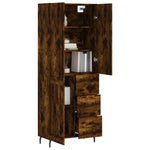 Highboard Smoked Oak 69.5x34x180 cm Engineered Wood 3196032