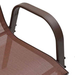 Stackable Garden Chairs 6 pcs Brown Textilene Fabric 318785