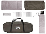 Cabin Tent with Roof Brown grey 8-Person Polyester and Steel 42029010