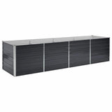 Garden Raised Bed Anthracite 320x80x77 cm Galvanised Steel 45728