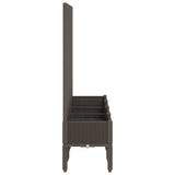 Garden Planter with Trellis Brown 160x40x142 cm PP 367935