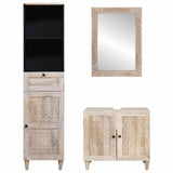 Bathroom Furniture Set with Drawer 3 pcs White Engineered Wood 3310073