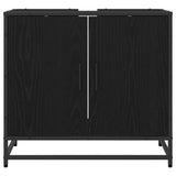 Bathroom Sink Cabinet Black Oak 65 x 33 x 60 cm Engineered wood 883616