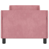 Children's Bed Frame with Headboard Pink 80 x 160 cm Velvet 42010860