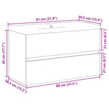 Sink Cabinet with Built-in Basin Old Wood 3328923