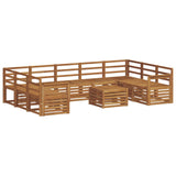 Sofa Sets 10 pcs Natural Solid Acacia Wood 3375504
