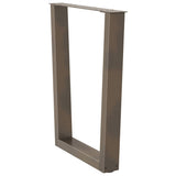 Dining Table Legs V-Shape 2 pcs Natural Steel 70x cm Steel 4012647