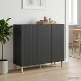 Sideboard Black 89 x 34.5 x 80 cm Engineered Wood 894646