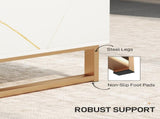 Elegant Marble Effect Storage Coffee Table - White T3398P328273
