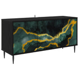 TV Cabinet WIJHE 102 x 33 x 51 cm Black Oak Engineered Wood 8007094