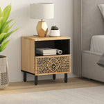 ZNTS Bedside Cabinet 40x33x46 cm Solid Wood Mango 358218