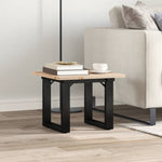 ZNTS Coffee Table O-Frame 40x40x35 cm Solid Wood Pine and Steel 3282658