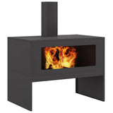 Fire Pit Black 80 x 50 x 96 cm Cold-rolled Steel 858936