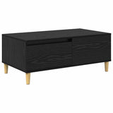 Coffee Table Black Oak 90 x 50 x 35 cm Engineered Wood 881194