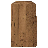 TV Cabinet with LED Lights Old Wood 120x30x50 cm Engineered Wood 856351