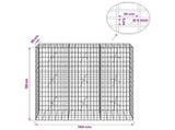 Gabion with 5 mm Wire and 5x10 cm Mesh 150x20x150 cm 3464565