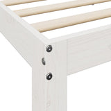Bookcase Bed without Mattress White 140x190 cm Solid Wood Pine 3324395