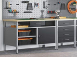 Work Bench with Drawer Black and Grey 100 x 55 x 85 cm 4103458