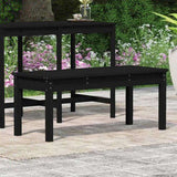 Garden Bench Black Solid pine wood Standard Seats Many 824008