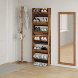 Shoe Cabinet 2 pcs Old Wood 60 x 18 x 90 cm Engineered Wood 875147