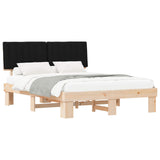 Bed Frame with Upholstered Headboard Black 150 x 200 cm 877481