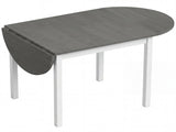 4-6 Person Wooden Drop-Leaf Table - Grey T3398P554127