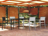 7 Piece Garden Dining Set Black and White 3099279
