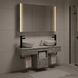 Bathroom Cabinet Set 4 pcs Concrete Grey Engineered Wood 3406266