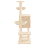 ZNTS Cat Tree with Sisal Scratching Posts Cream 117 cm 172118