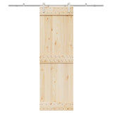 Sliding Door Hardware Kit 200 cm Stainless Steel Silver 4009702