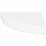 323888 Floating Corner Shelves 4 pcs High Gloss White 25x25x3,8 cm MDF
