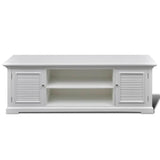 TV Stand White Wood 241373