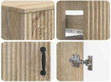 2 Piece Bathroom Cabinet Set HOORN Sonoma Oak Engineered Wood 3418037