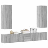 5 Piece TV Cabinet Set Grey Sonoma Engineered Wood 3114252