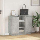 LED Sideboard Concrete Grey 90 x 32 x 75 cm Engineered Wood 869685